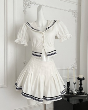 College style short skirt tops a set for women