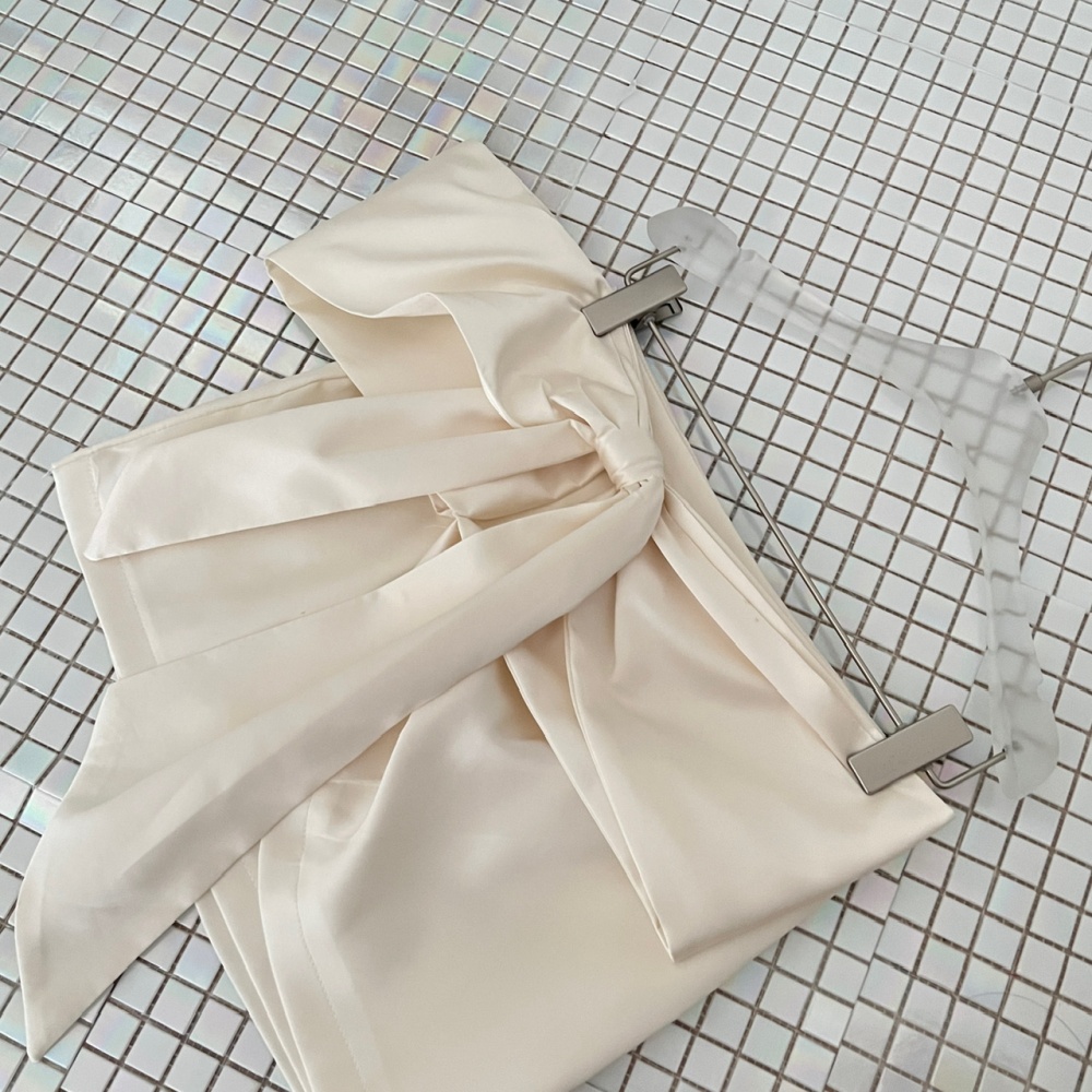 France style bow tops enticement sling short skirt a set