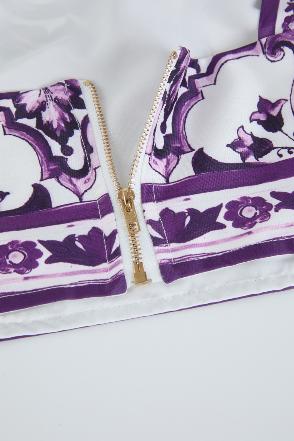 Printing small skirt splice sling tops 2pcs set