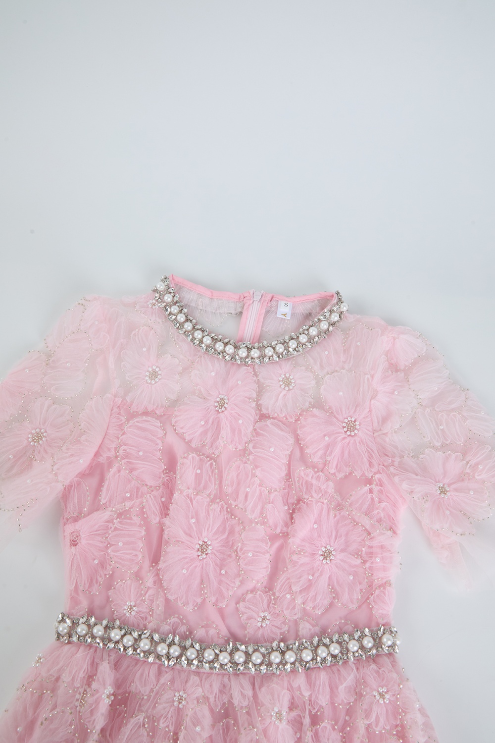 Whole body pearl evening dress slim cake dress