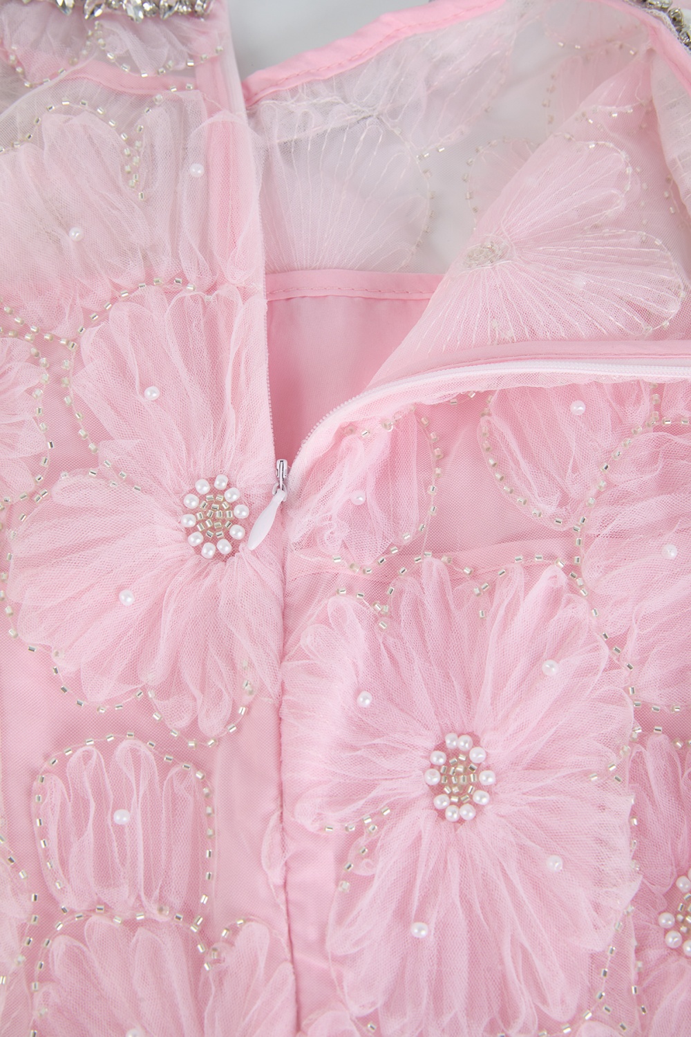 Whole body pearl evening dress slim cake dress
