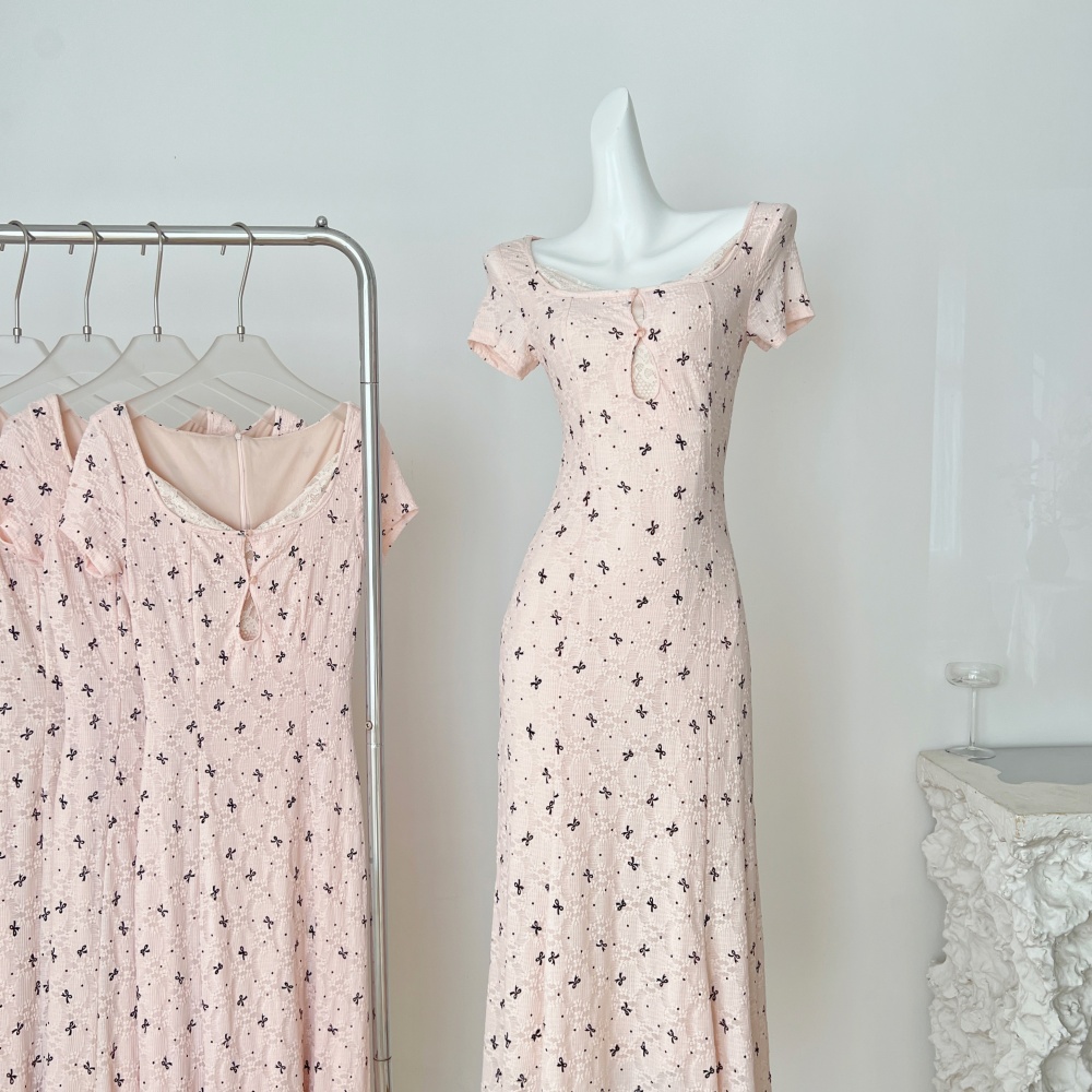 Maiden enticement Korean style bow dress