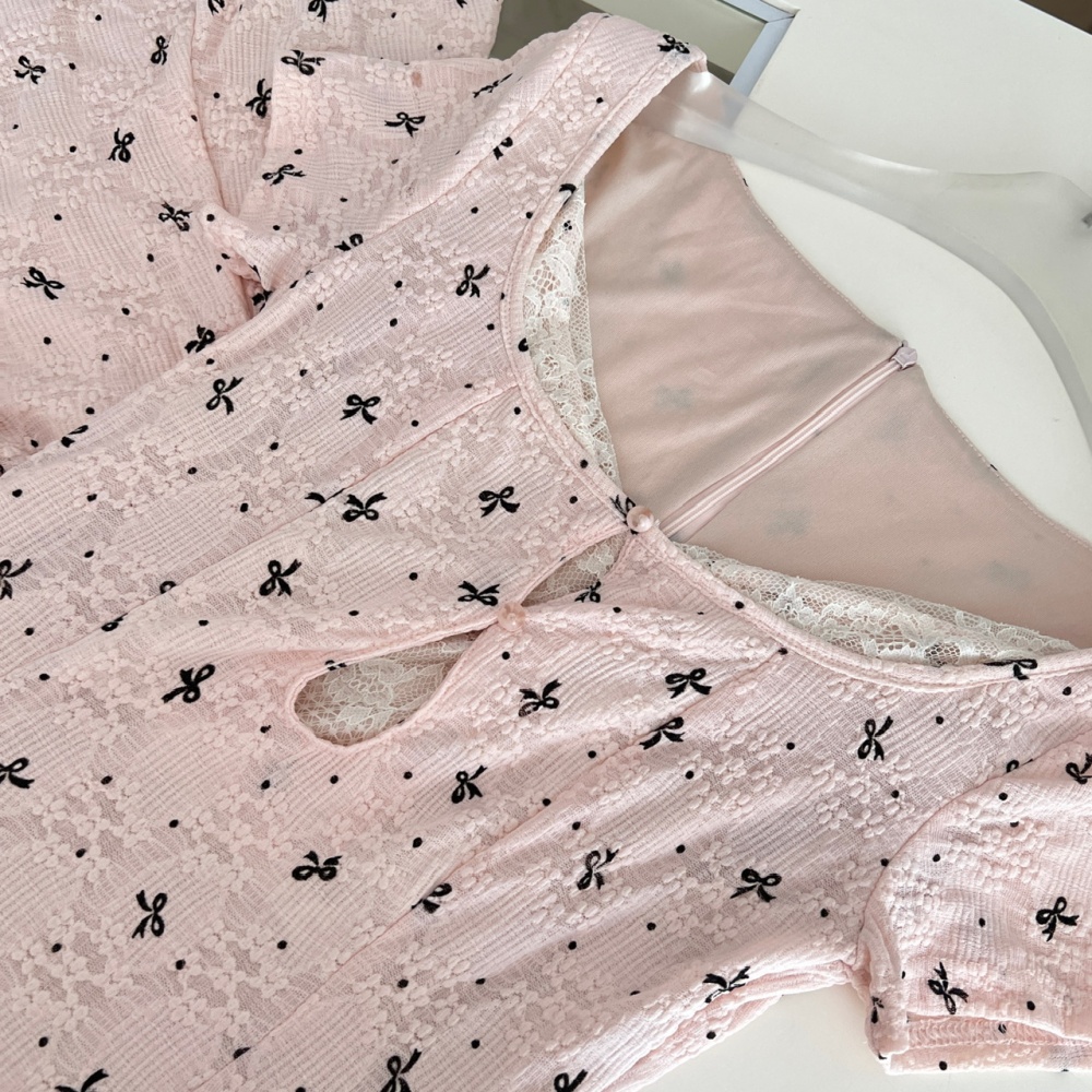Maiden enticement Korean style bow dress