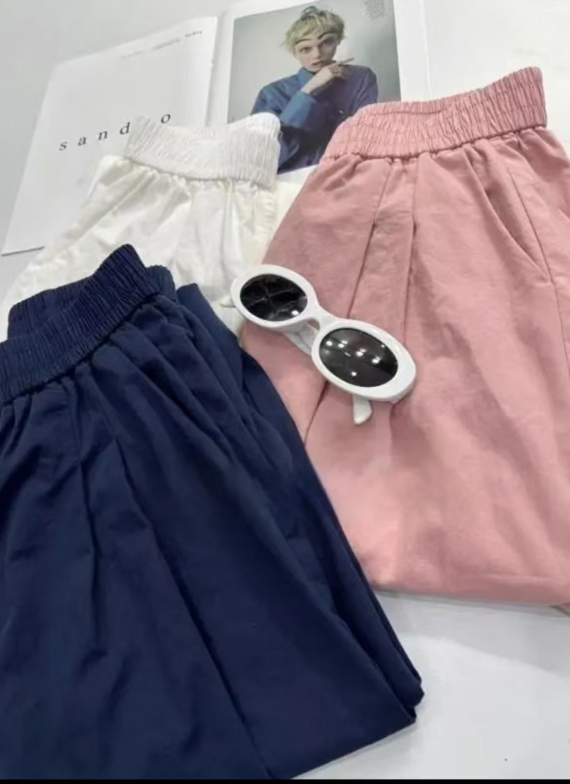 Navy-blue balloon pants large yard casual pants