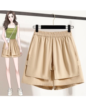 High waist thin culottes five tenths wide leg shorts