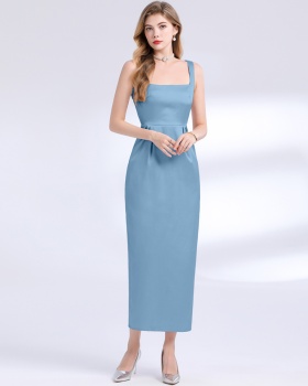 Ladies temperament slim sleeveless sling dress for women