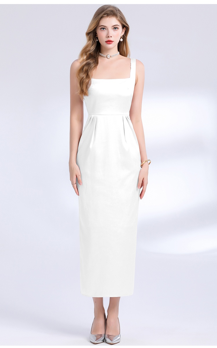 Ladies temperament slim sleeveless sling dress for women