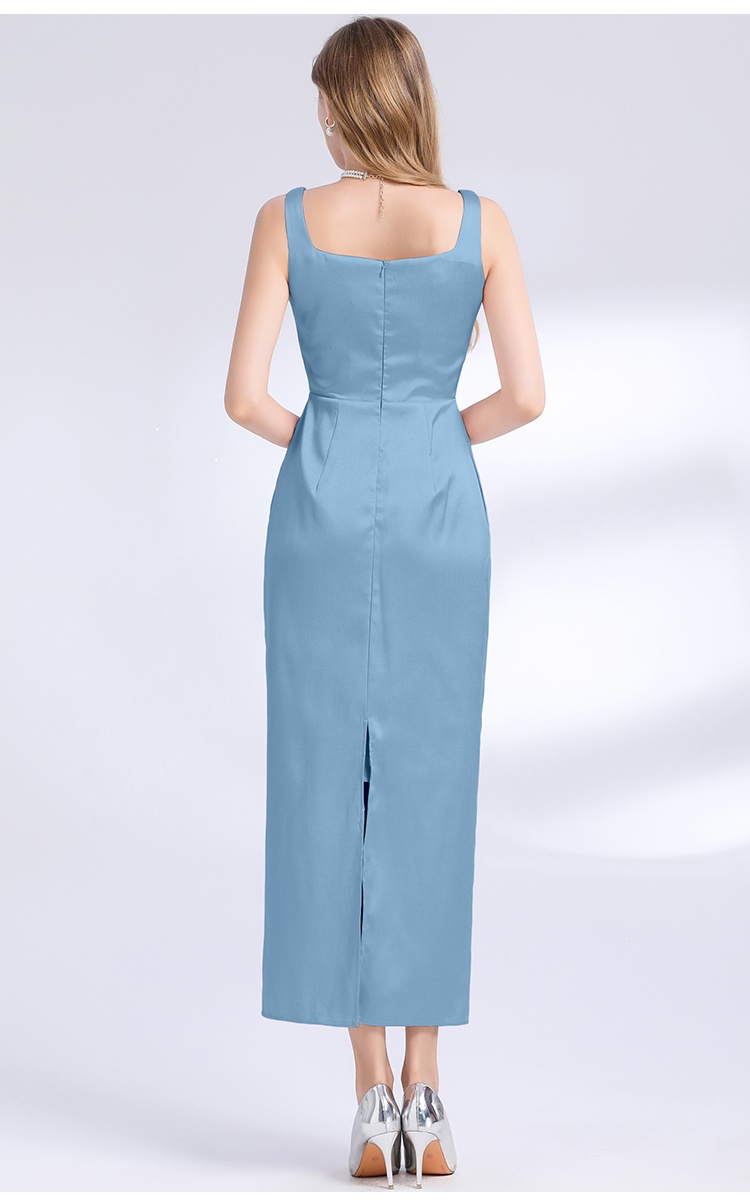 Ladies temperament slim sleeveless sling dress for women