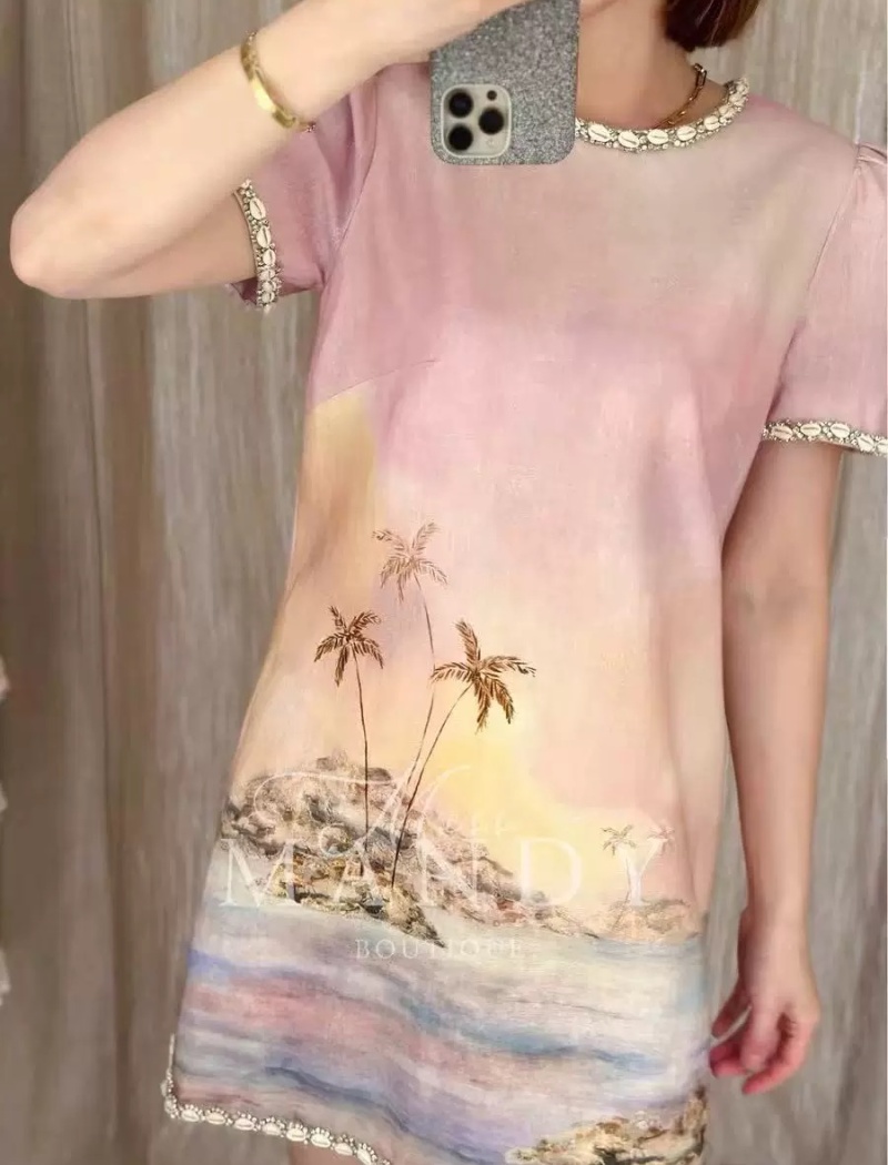 Flax summer shell printing dress
