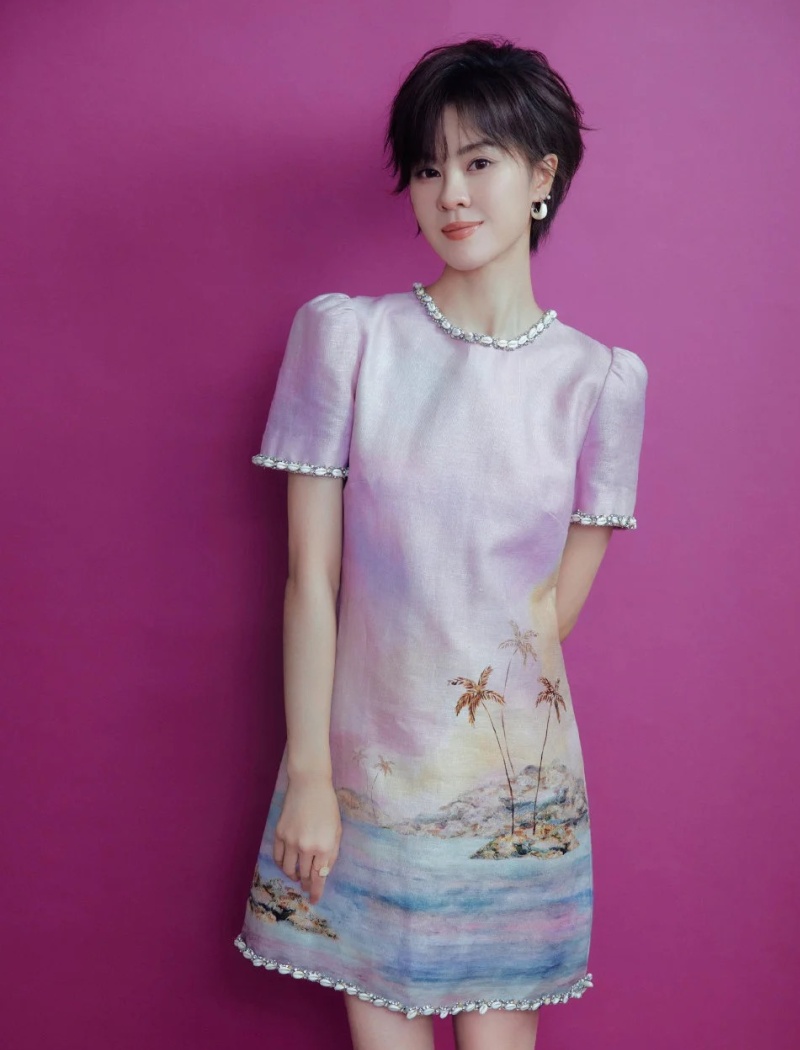 Flax summer shell printing dress