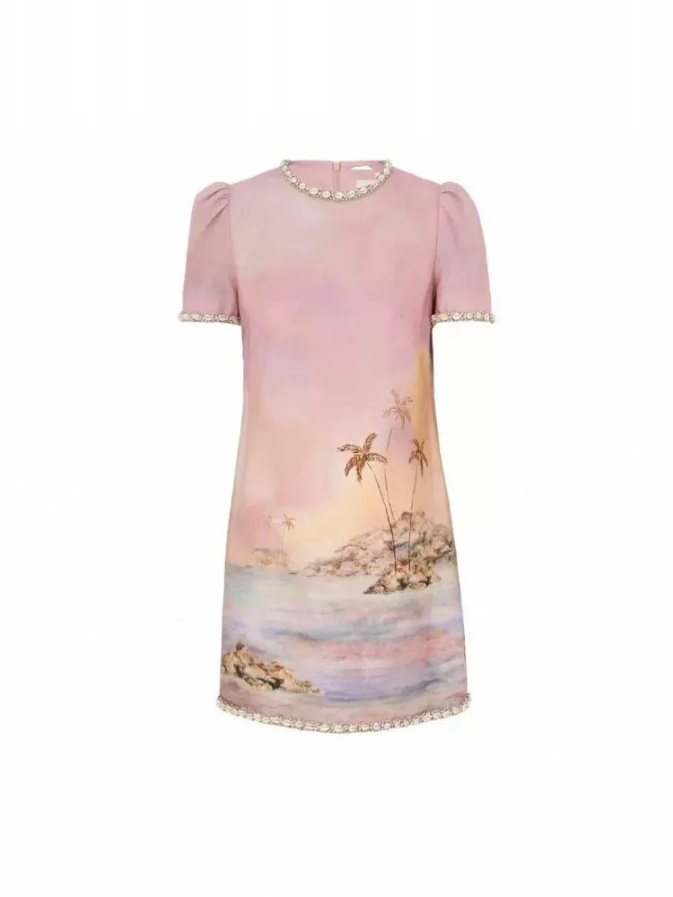Flax summer shell printing dress