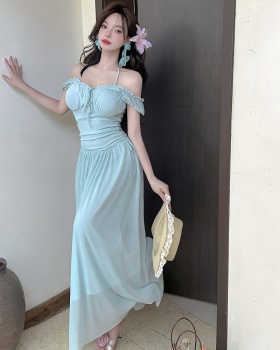 Summer halter dress vacation long dress for women