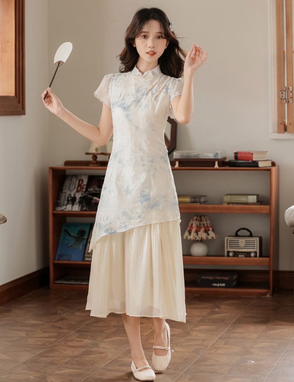 Blooming Chinese style dress summer ink cheongsam