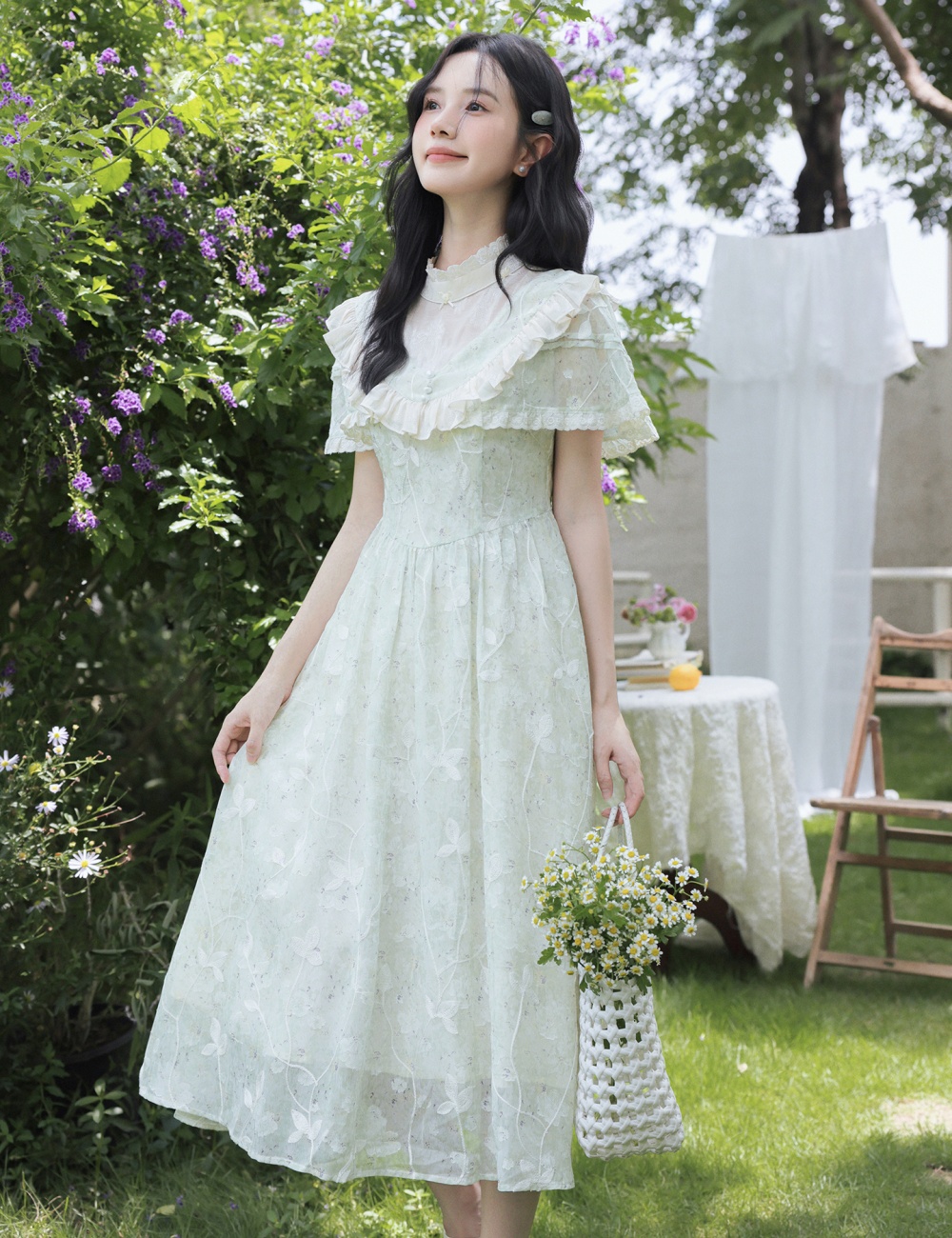 Chinese style retro court style France style dress for women