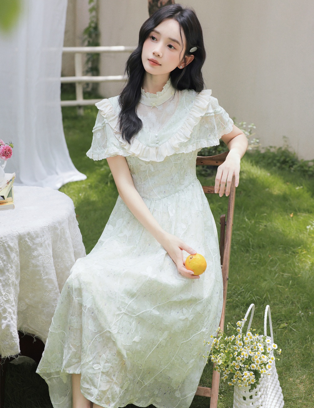 Chinese style retro court style France style dress for women