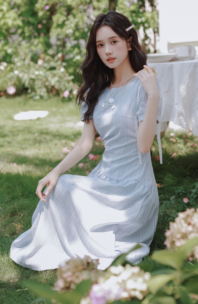 France style dress summer long dress for women
