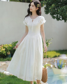 Romantic Casual tender pinched waist vacation dress