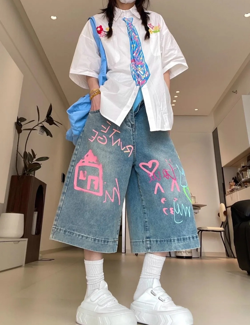 American style five pants colors jeans for women