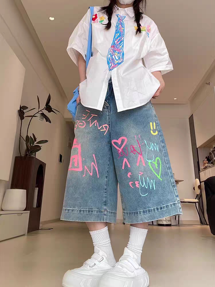American style five pants colors jeans for women