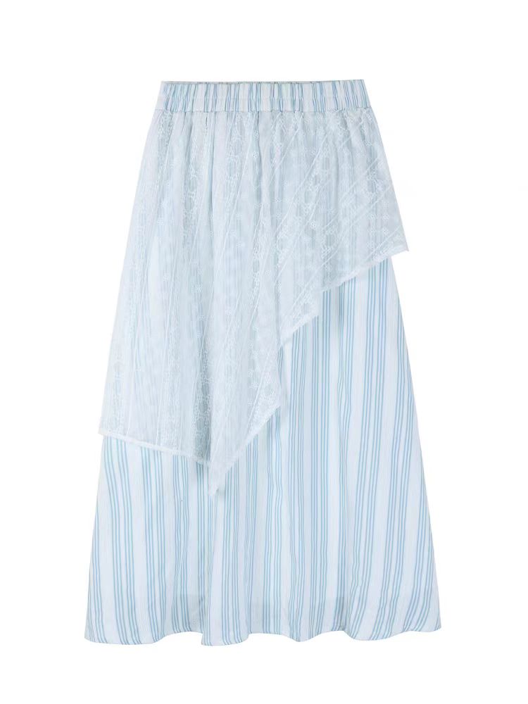 Splice summer skirt France style long dress