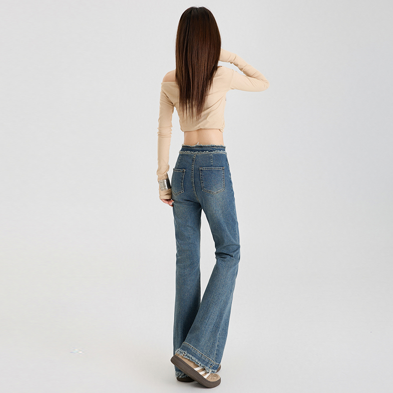 All-match long pants high waist nine pants for women