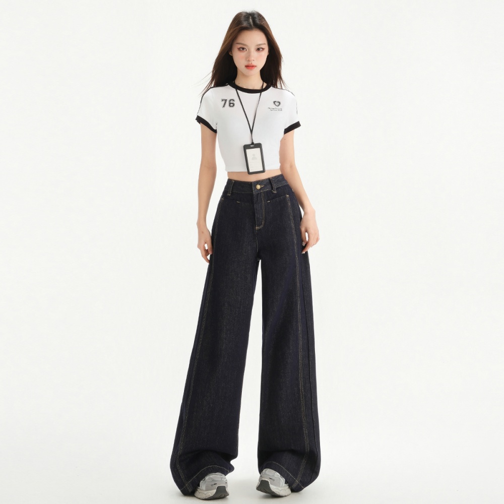 Loose mopping jeans drape straight pants pants for women