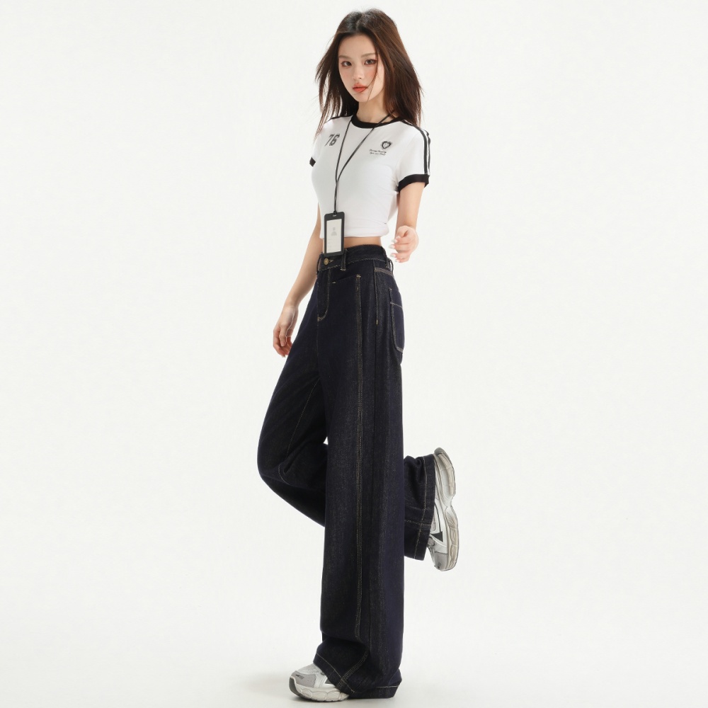 Loose mopping jeans drape straight pants pants for women