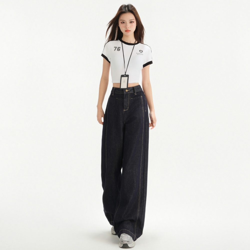 Loose mopping jeans drape straight pants pants for women