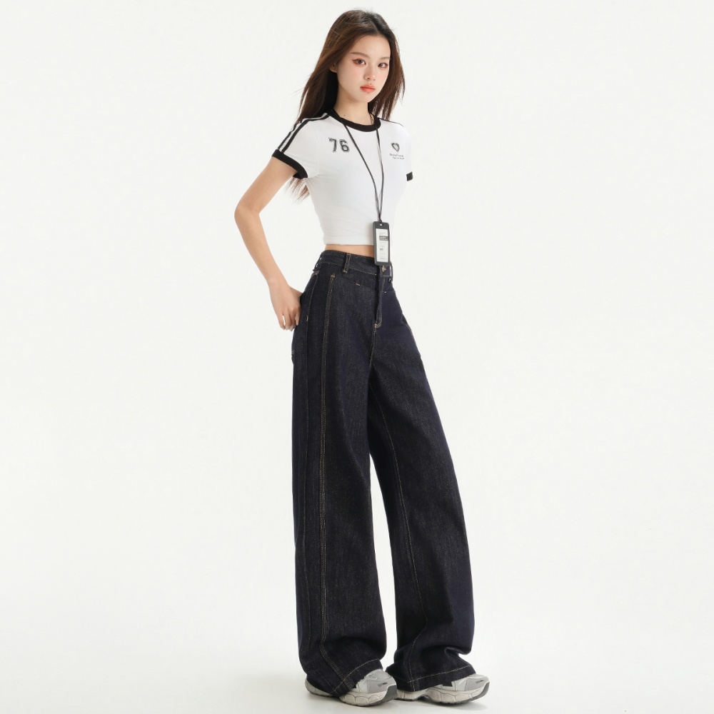 Loose mopping jeans drape straight pants pants for women