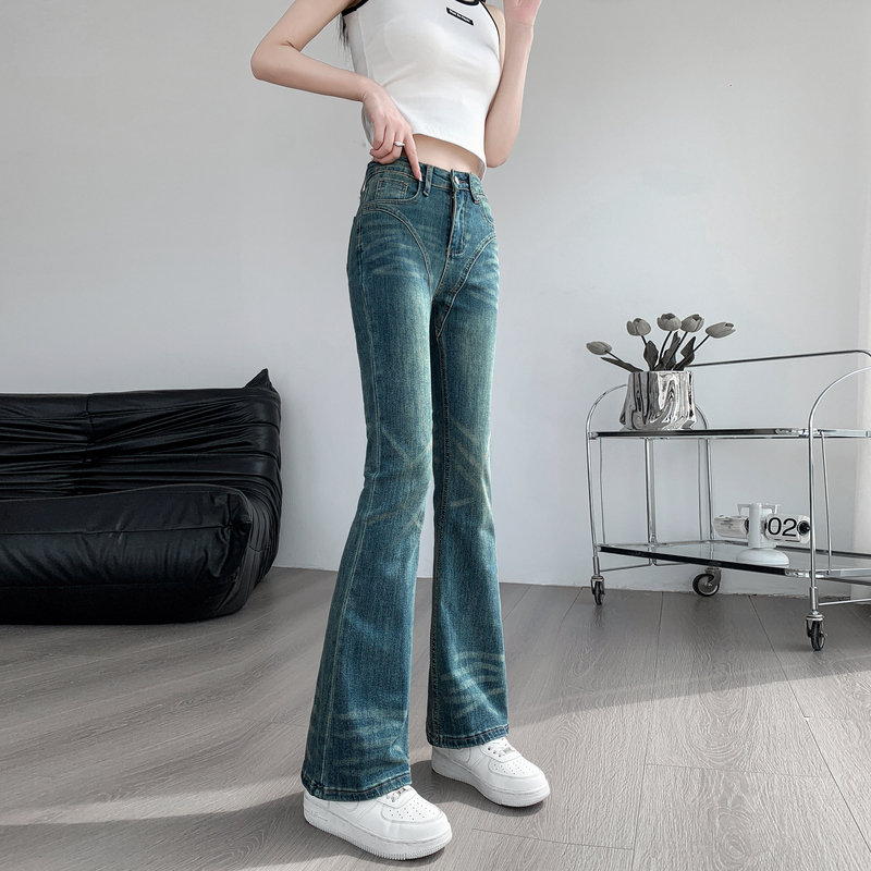 Spicegirl elasticity jeans splice flare pants for women