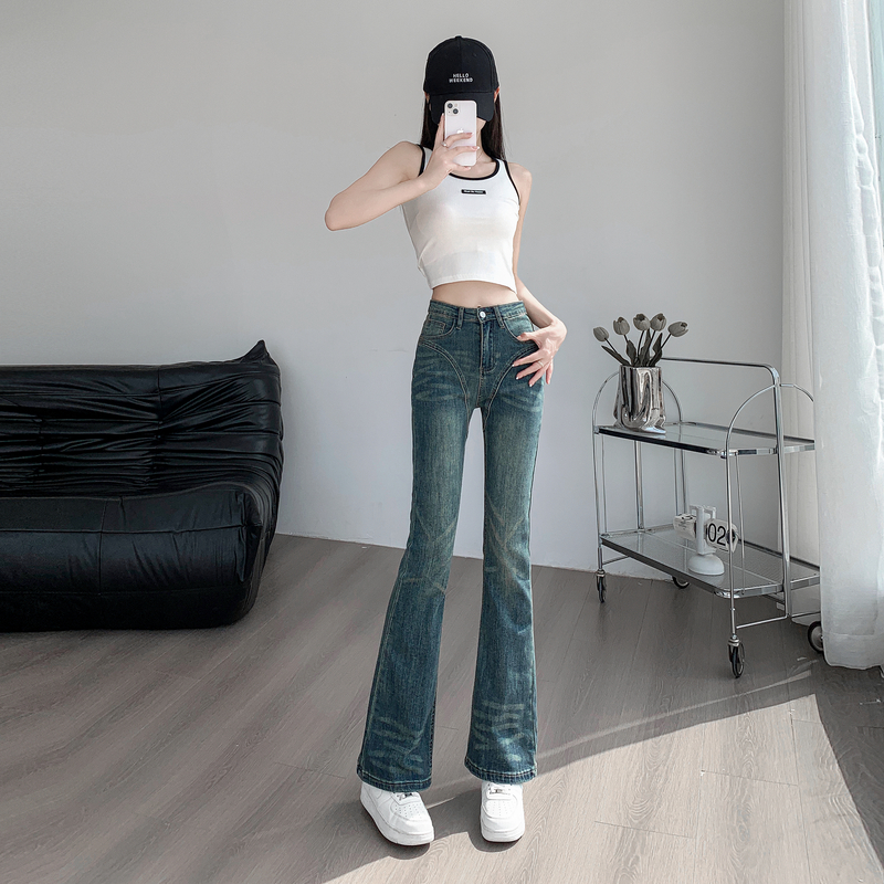 Spicegirl elasticity jeans splice flare pants for women