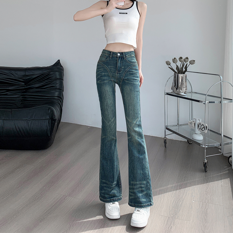 Spicegirl elasticity jeans splice flare pants for women