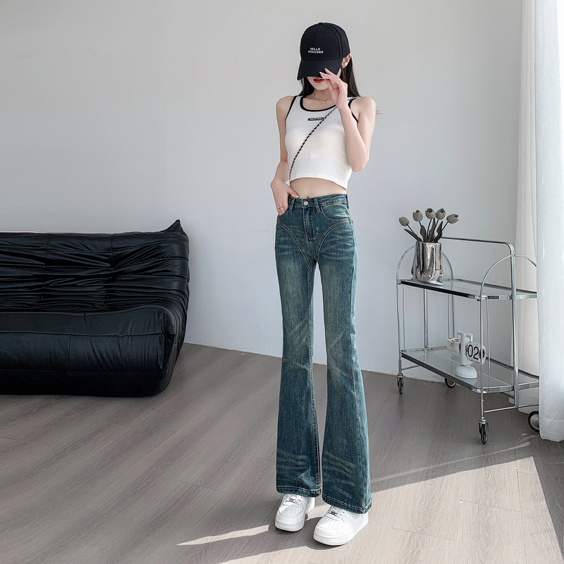 Spicegirl elasticity jeans splice flare pants for women