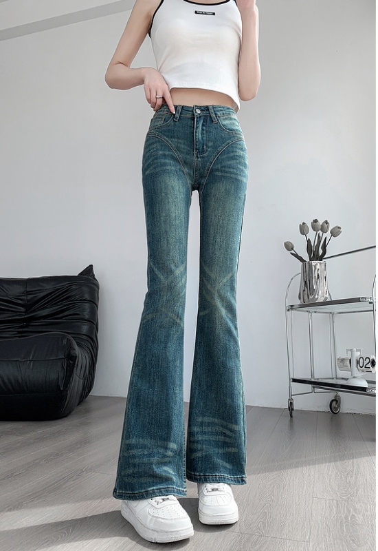 Spicegirl elasticity jeans splice flare pants for women