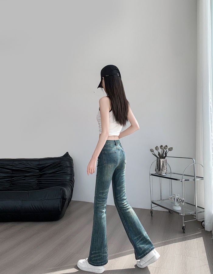 Spicegirl elasticity jeans splice flare pants for women
