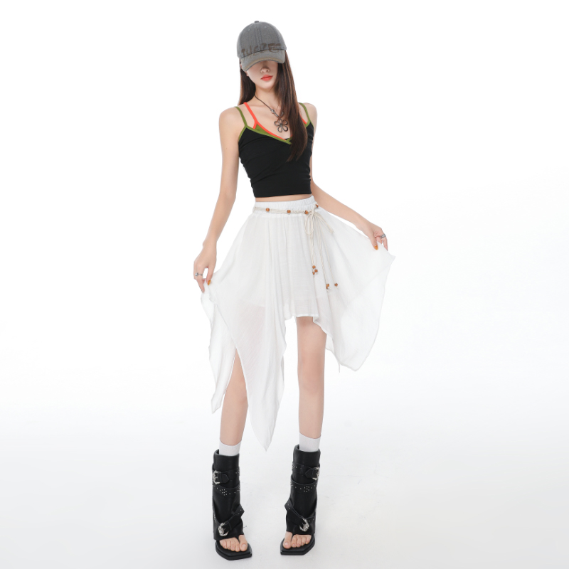 Irregular skirt high waist short skirt for women