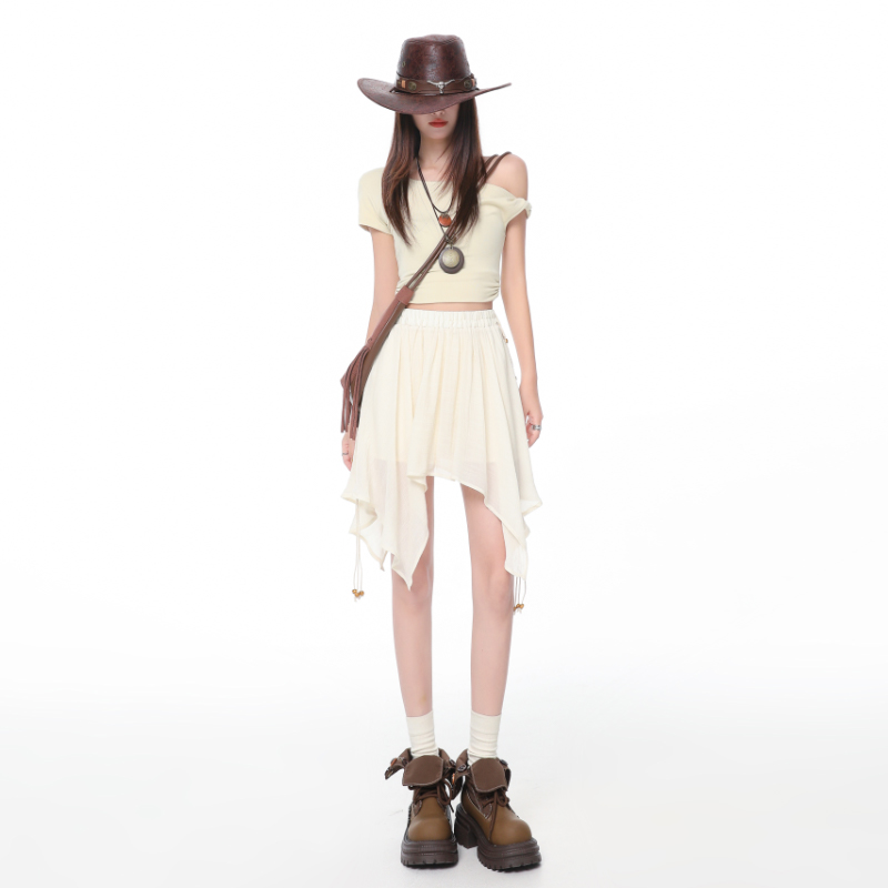 Irregular skirt high waist short skirt for women