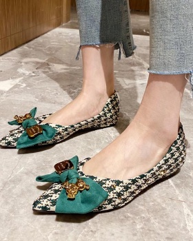 Large yard spring and summer plaid shoes for women