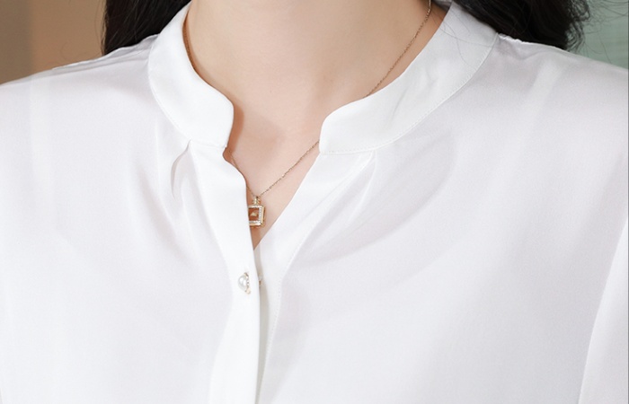 Real silk summer T-shirt silk small shirt