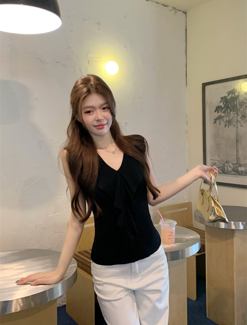 Sleeveless unique vest summer niche tops