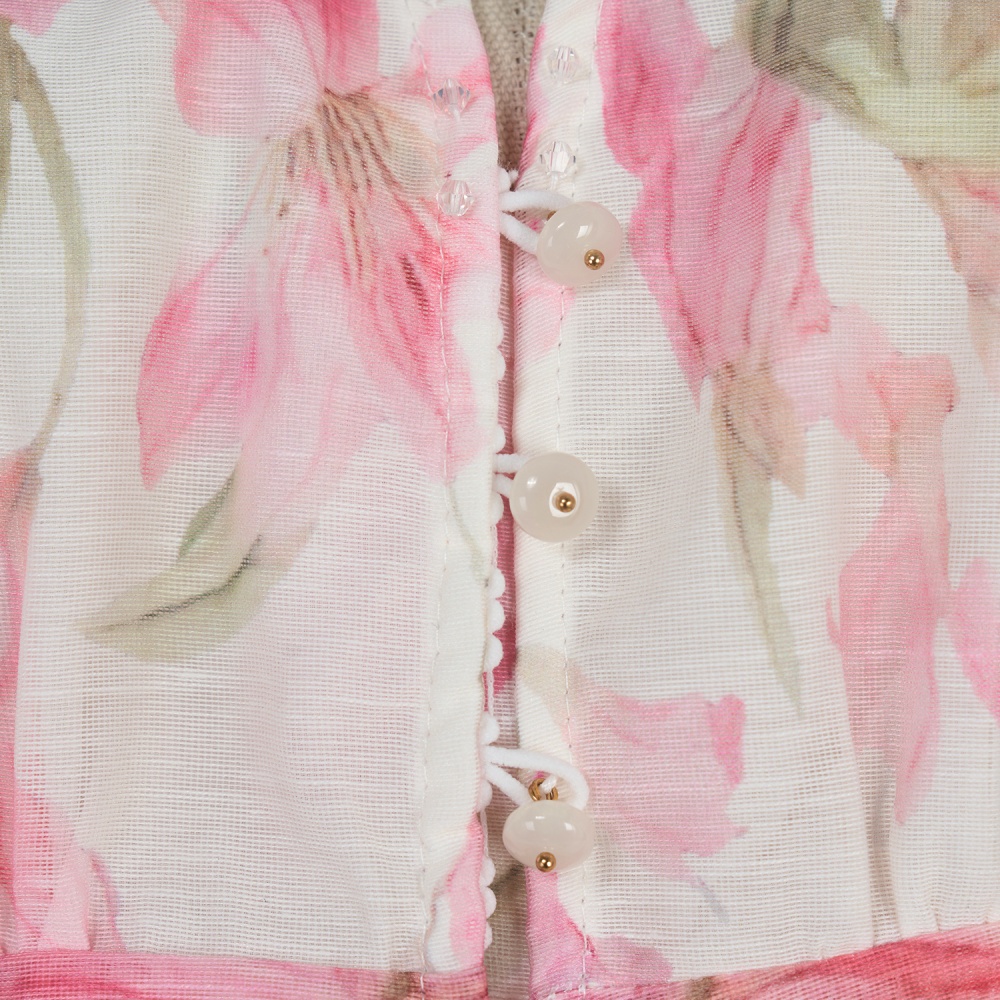 Mood cstand collar buckle skirt long vacation tops a set