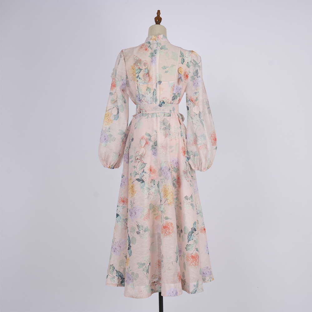 Slim with sling silk linen luxurious long dress