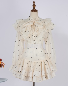 Short printing short skirt frenum shirt a set
