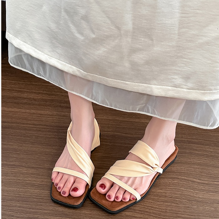 France style wears outside skirt summer slippers for women