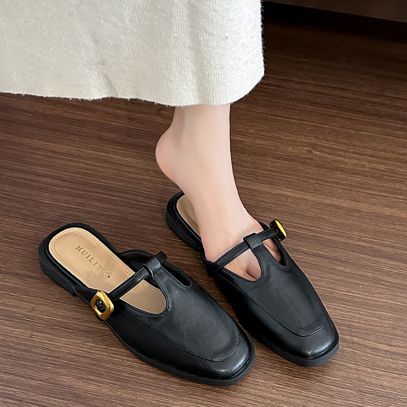 Cozy wears outside low slippers round summer shoes