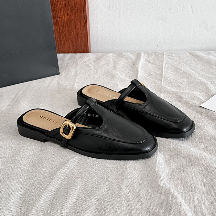 Cozy wears outside low slippers round summer shoes