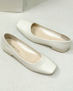 Middle-heel simple thick fashion low shoes for women