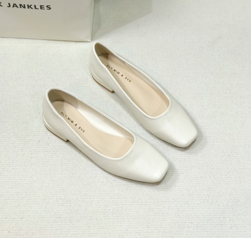 Middle-heel simple thick fashion low shoes for women