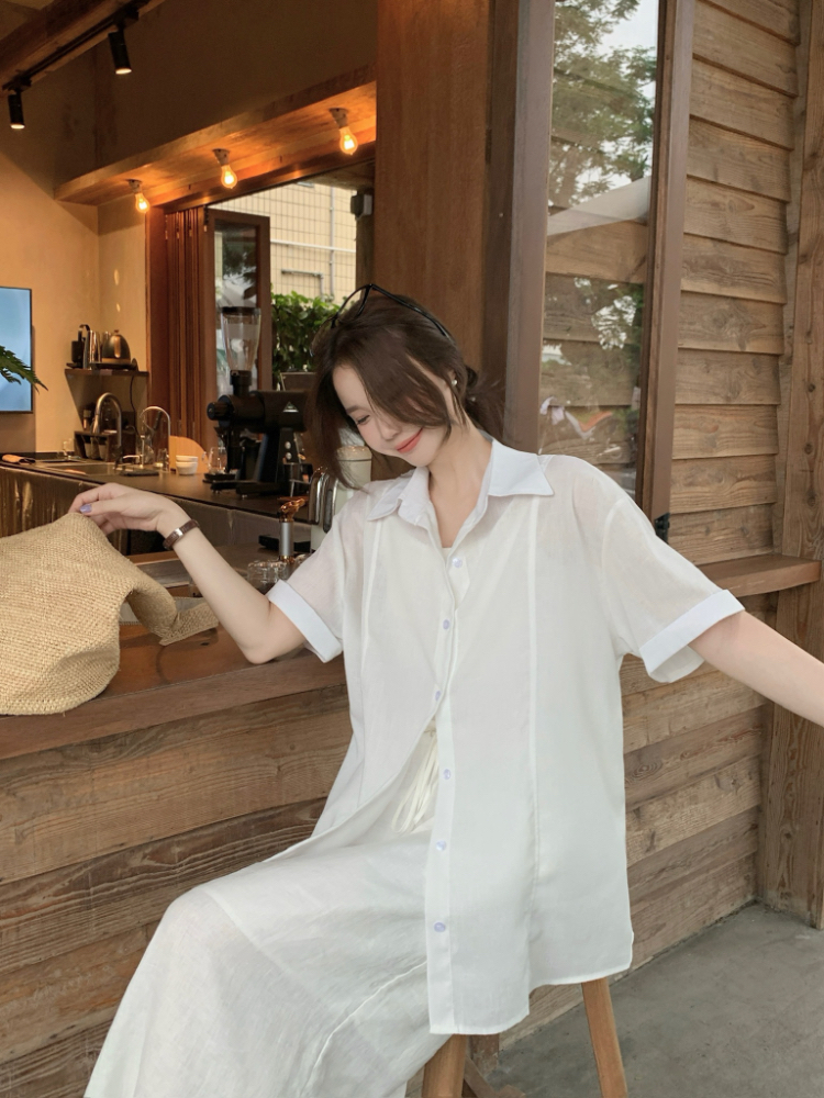 Thin Casual shirt simple tops for women
