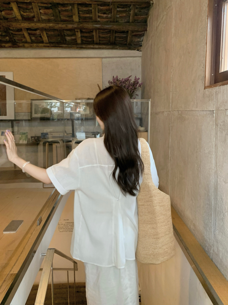 Thin Casual shirt simple tops for women